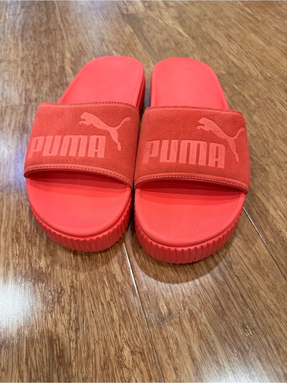 Puma Bright Red Slide Sandals